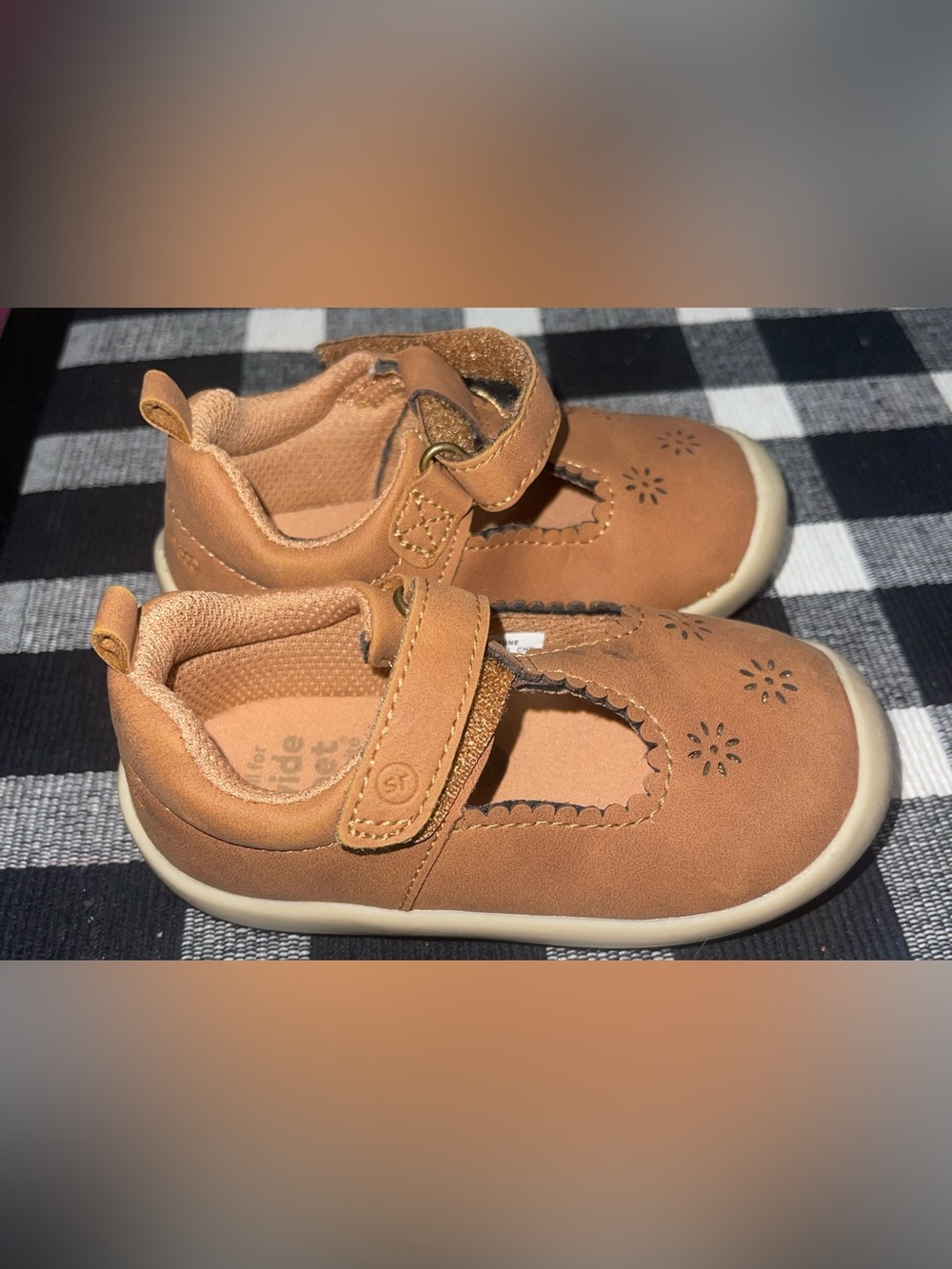 Stride Rite 360 Cheyenne Mary Jane 6M toddler girls brown tan shoe